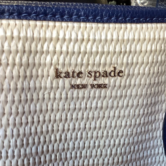 Kate Spade Blue and Cream Textured Tote - Picture 2 of 5